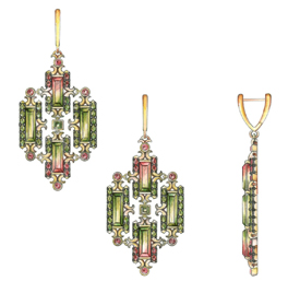Emerald gemstone jewelry collection